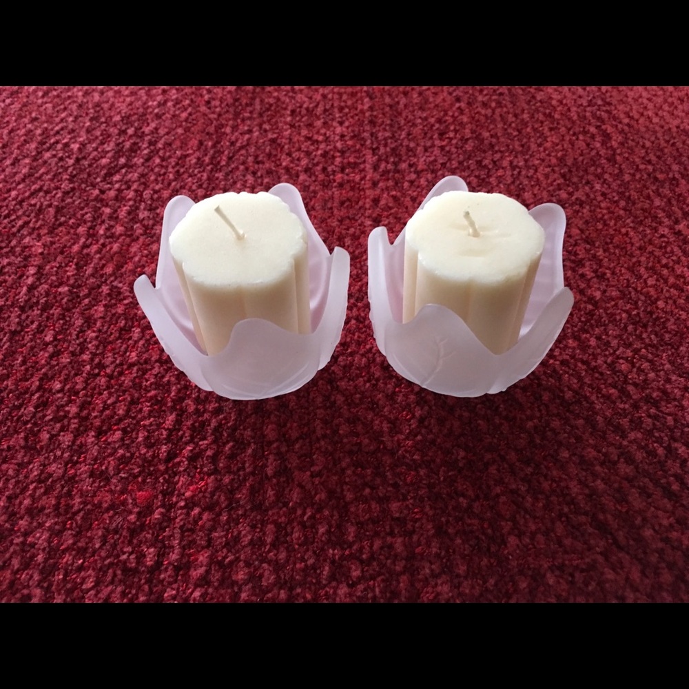 Tulip Candle Holders With Vanilla Candles